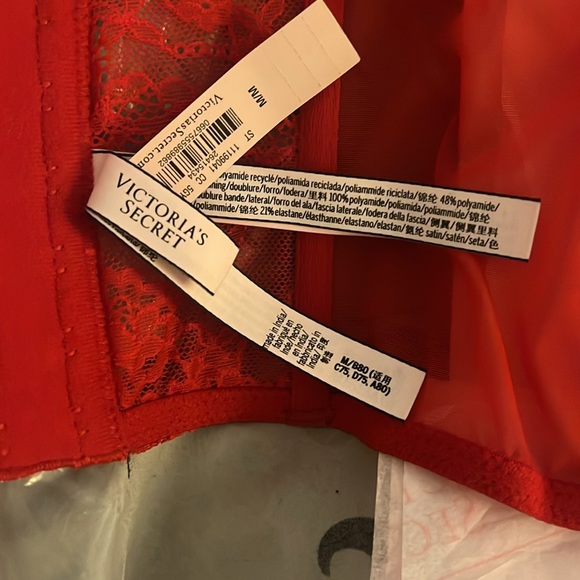 Victoria’s Secret red and white heart corset top and matching panty nwt size m - Picture 3 of 10